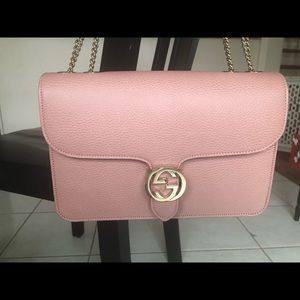 Gucci calfskin leather interlocking G bag